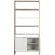 Ambrose Champagne Gold / Cream Modular Bookcase, Large